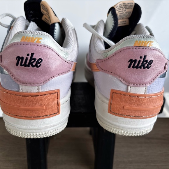 Size 8- Nike Air Force 1 Shadow Orange Chalk Pink Glaze W - Picture 5 of 14